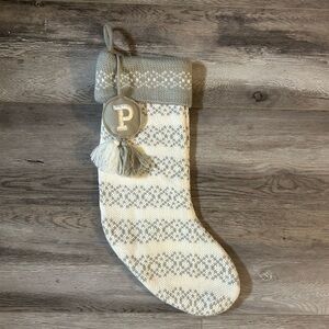 Wondershop Knit Fair Isle Monogram Christmas Stocking Letter P